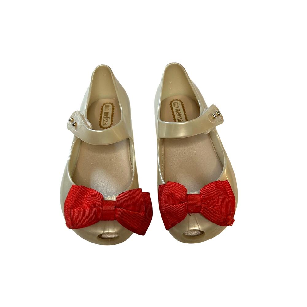 Mini Melissa Red Bow Shoes 8